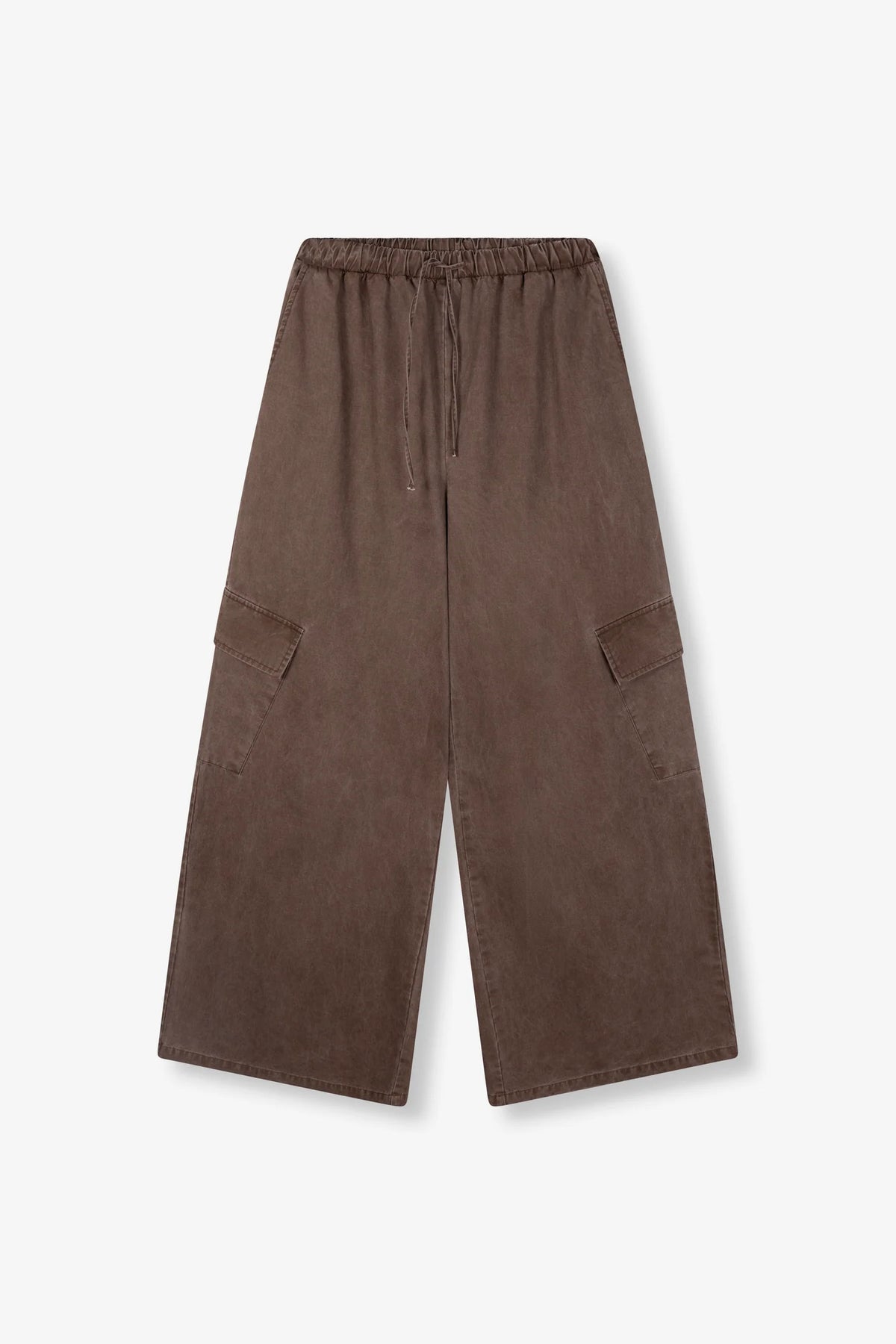 Refined Department broek bruin wijd model Mila washed brown cargo