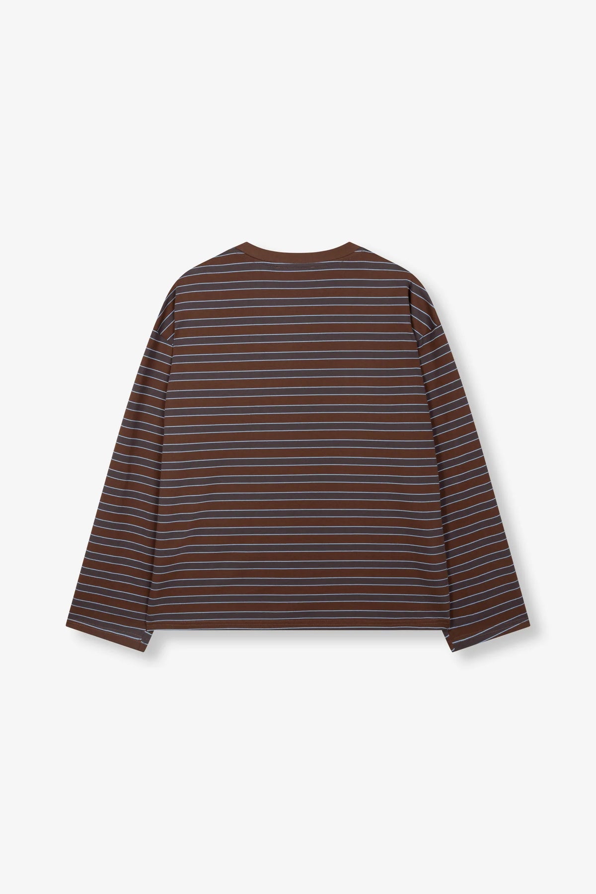 Refined Department longsleeve bruin strepen met blauw oversized
