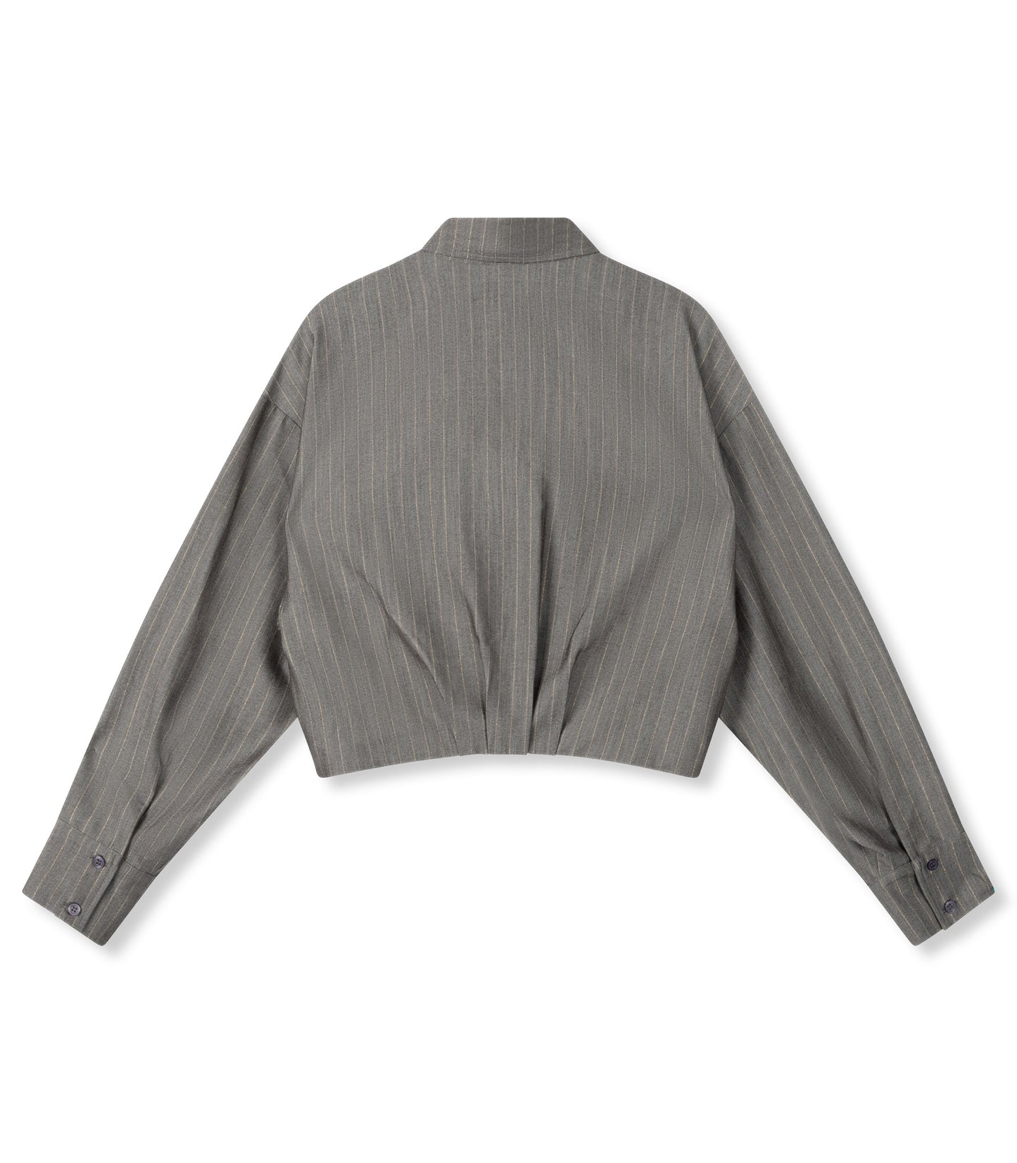 Refined Department bluose grijs cropped met pinstripe lurex model Lylou