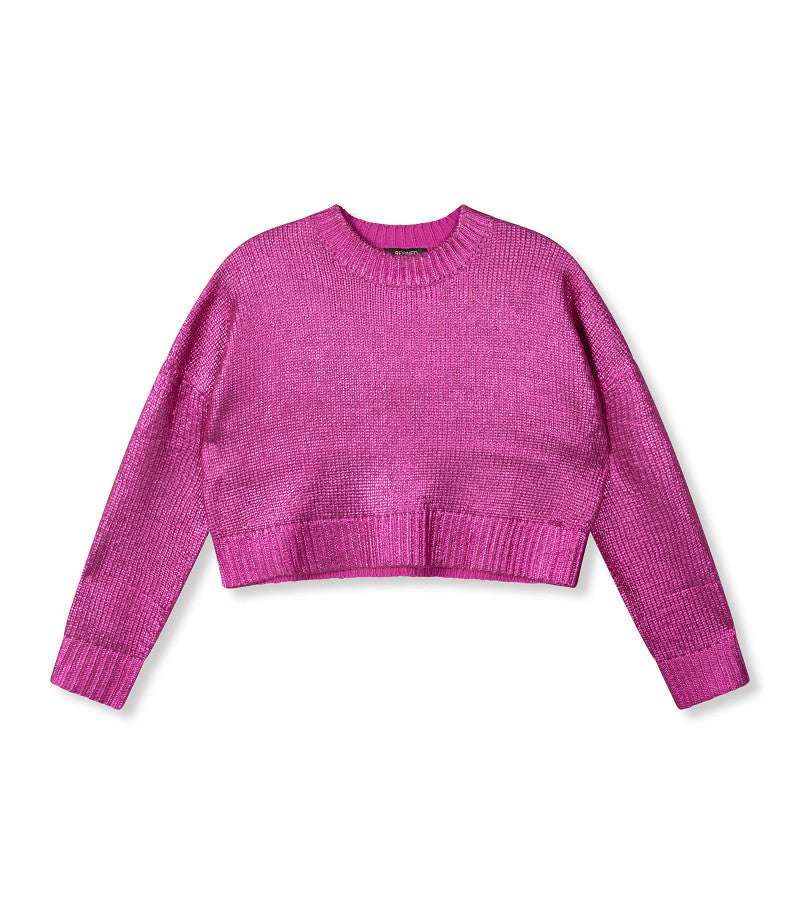 Refined Department trui roze paars metallic model May knitted