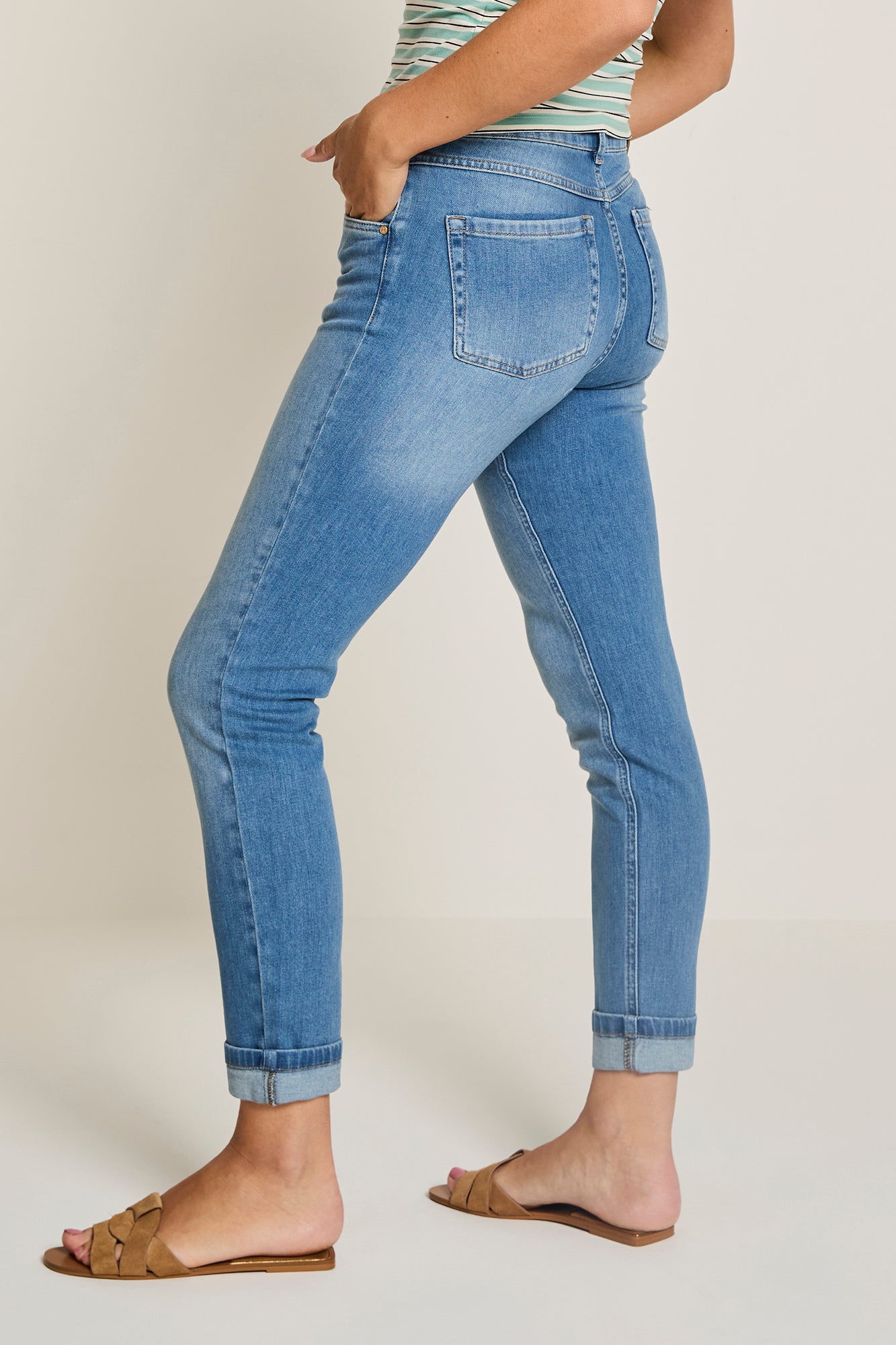 Para Mi jeans blauw bowie lengte 30 summer blue taperd leg