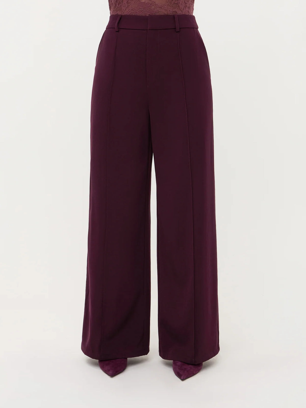 Ydence broek bordeaux paars pantalon model Pants Geneve Plum