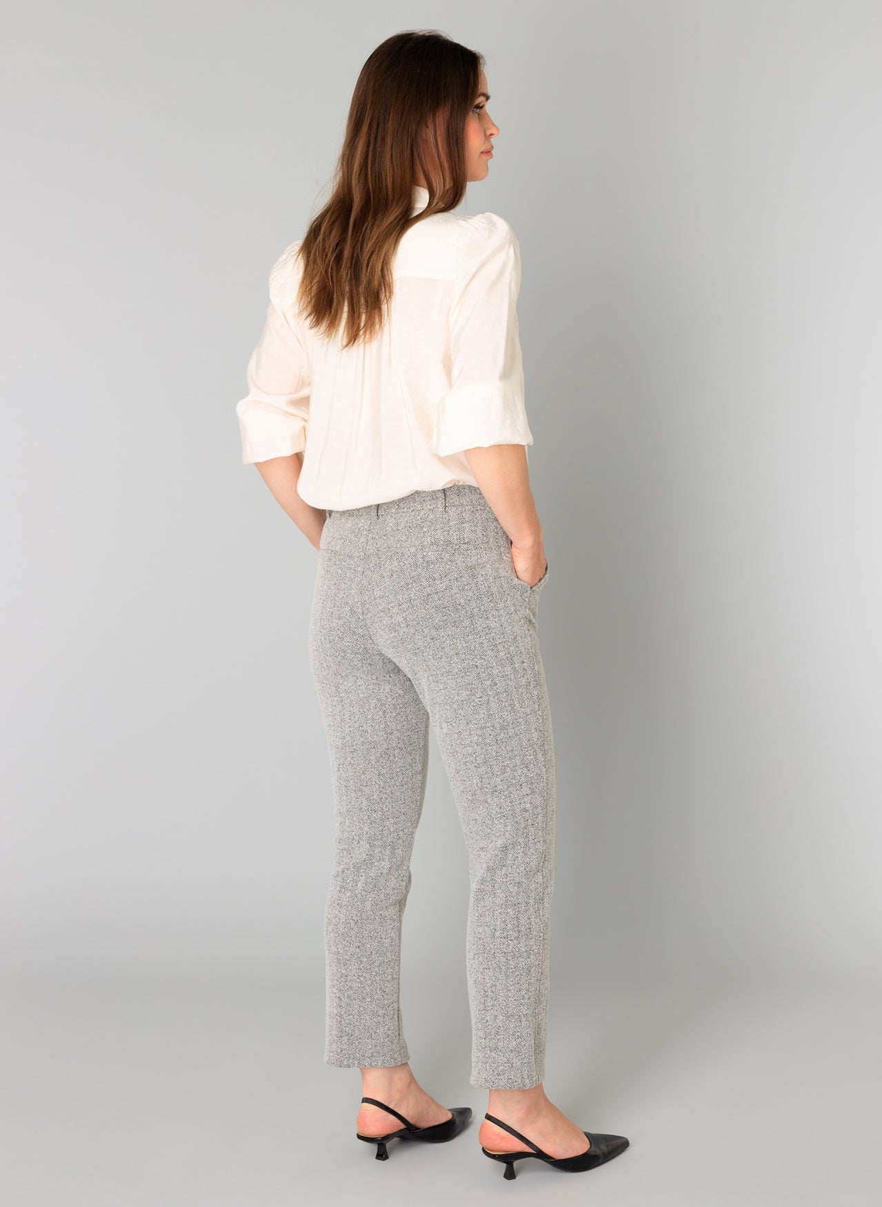 Yest pantalon grijs bertille silver grey melange 