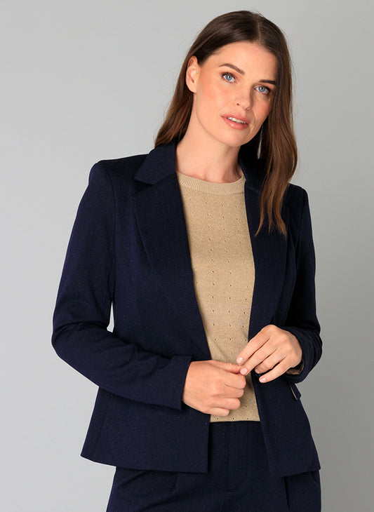 Ydence blazer donker blauw met lurex model Barbara dark navy