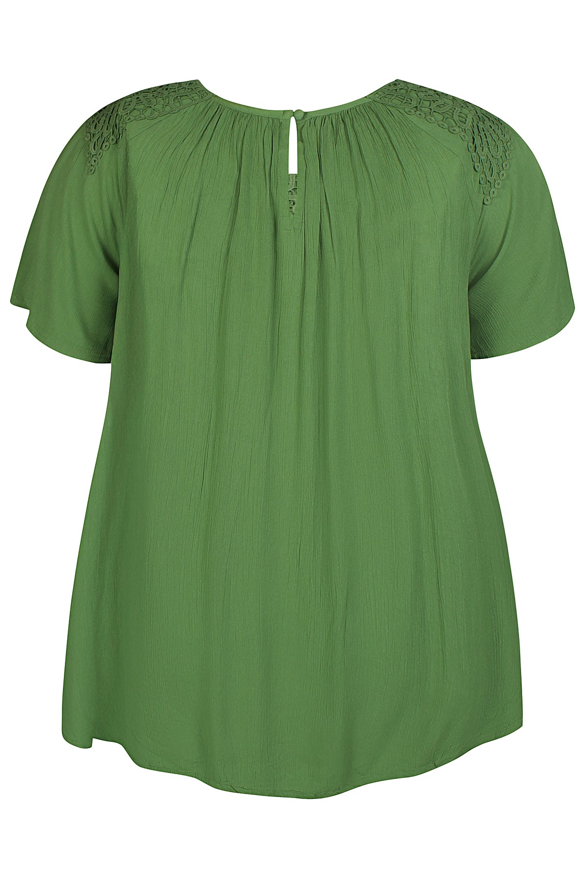 Zhenzi blouse groen met korte mouw model Luna 826