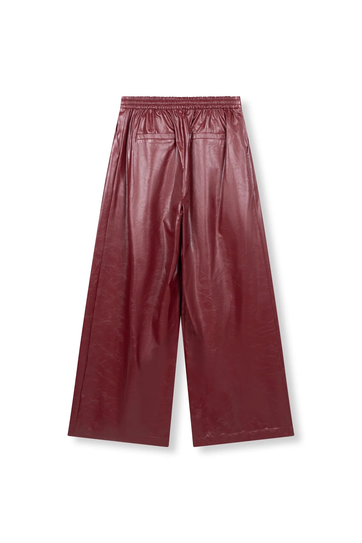 Refined Department broek rood leather look model Bibi pants bordeaux