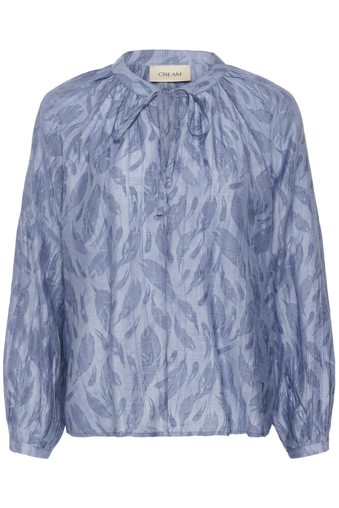 Cream blouse blauw met print model CRloui stonewash