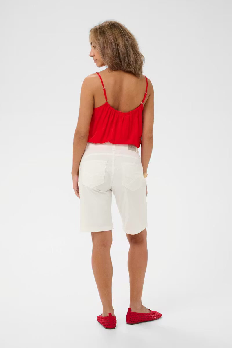 Cream korte broek snow white model CRberta twill shorts coco fit wit