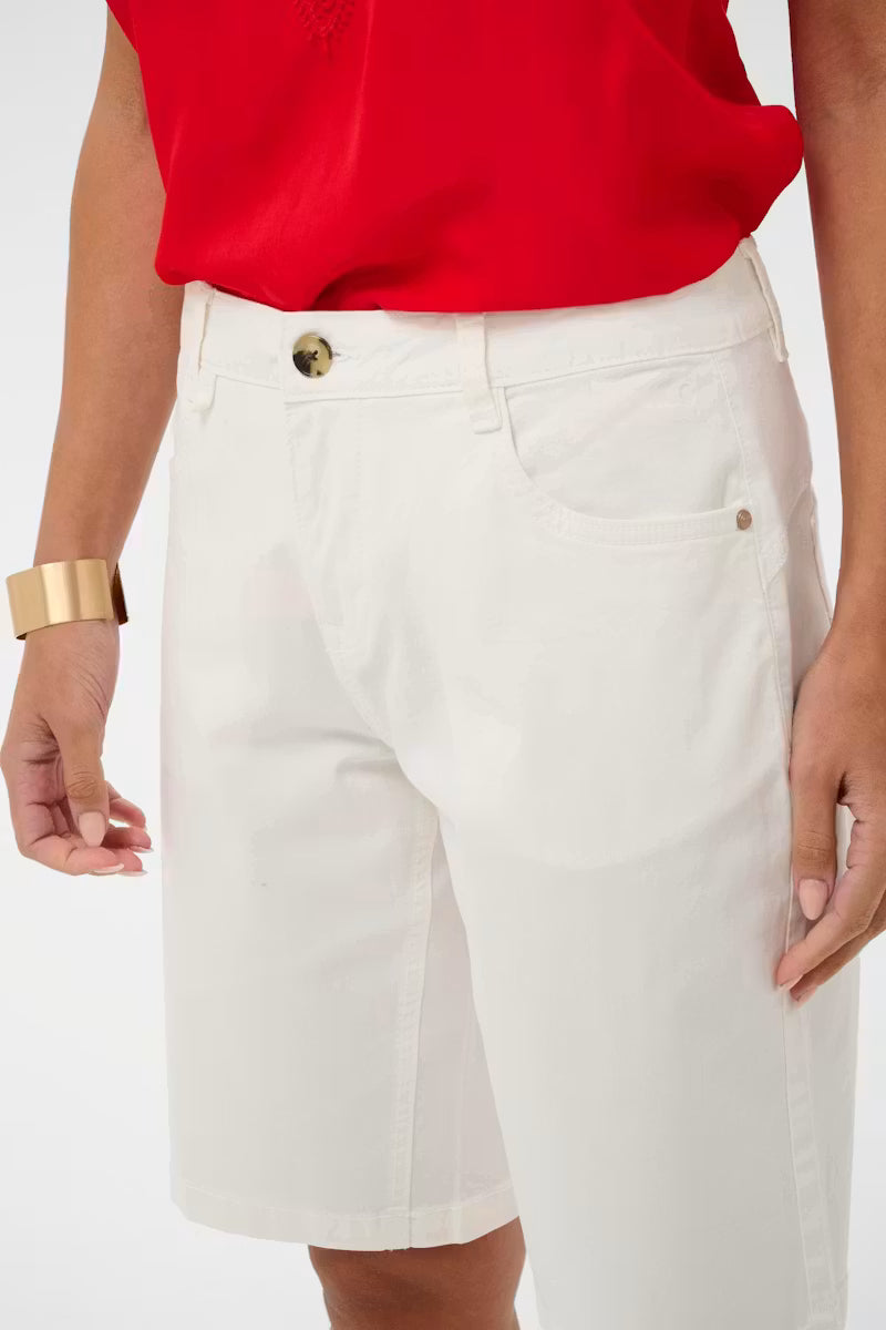 Cream korte broek snow white model CRberta twill shorts coco fit wit