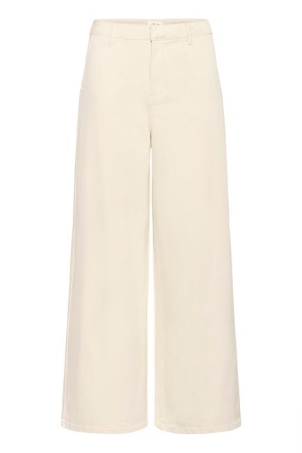Cream broek wide leg zandkleur lengte 30 model CRvisti twill pant natural sand