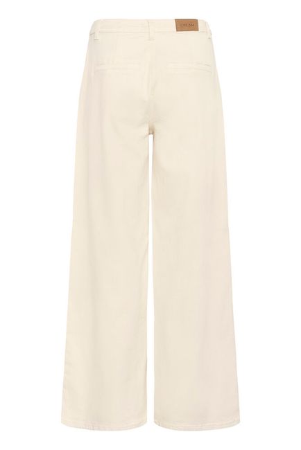 Cream broek wide leg zandkleur lengte 30 model CRvisti twill pant natural sand