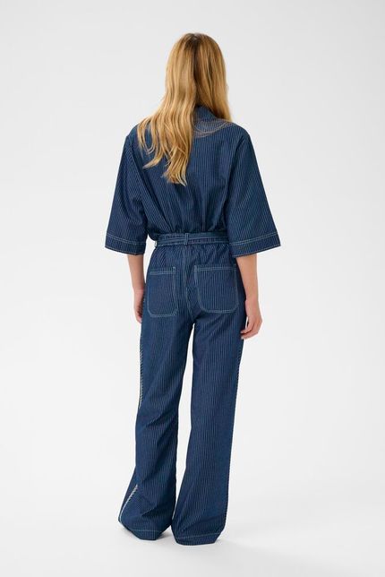 Cream broek denim navy pinstripe model CRagatepant rossland