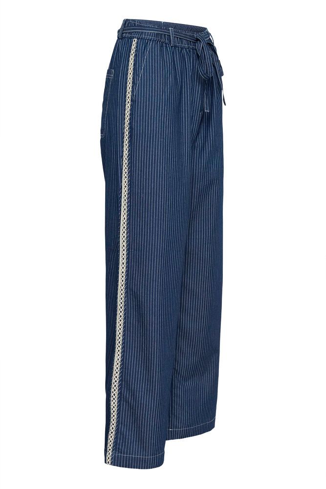 Cream broek denim navy pinstripe model CRagatepant rossland