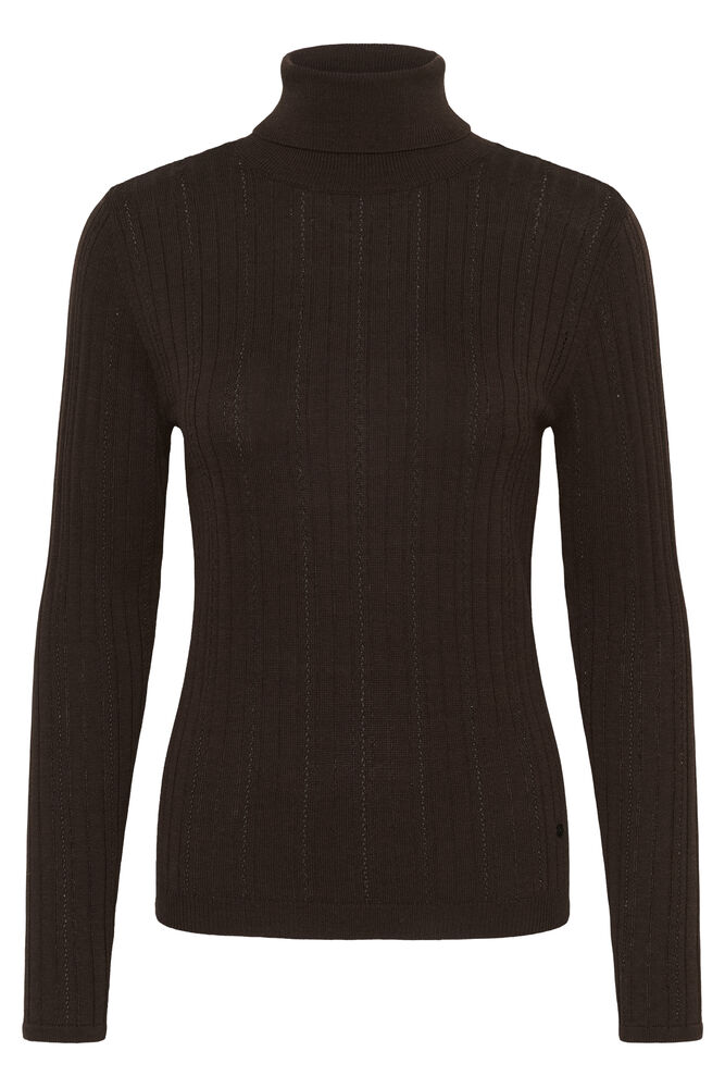 Cream colltrui bruin model CRPeloa Knit Rollneck java