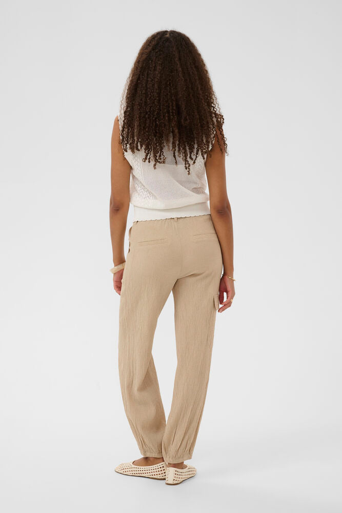 Cream broek beige model CRalva travertine melange 