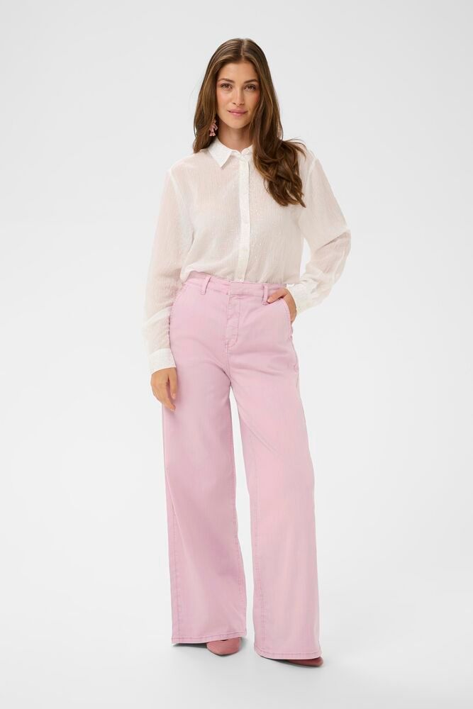 Cream jeans licht roze model CRvisti colored denim pant lengte 30 wide leg pink nectar
