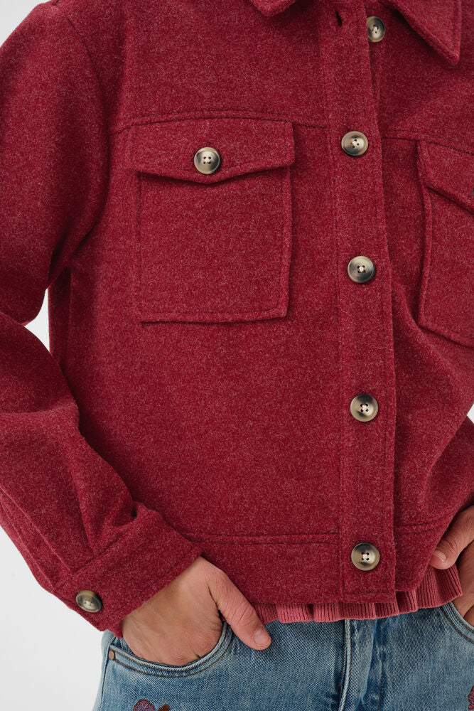 Cream jasje bordeaux rood model CRmarigold cabernet jacket