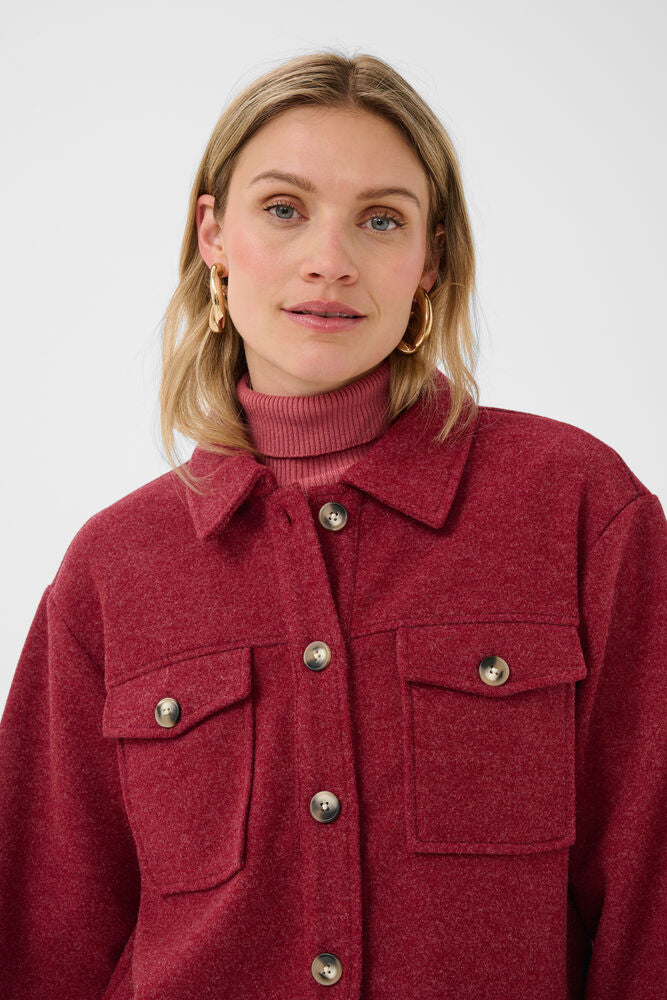 Cream jasje bordeaux rood model CRmarigold cabernet jacket