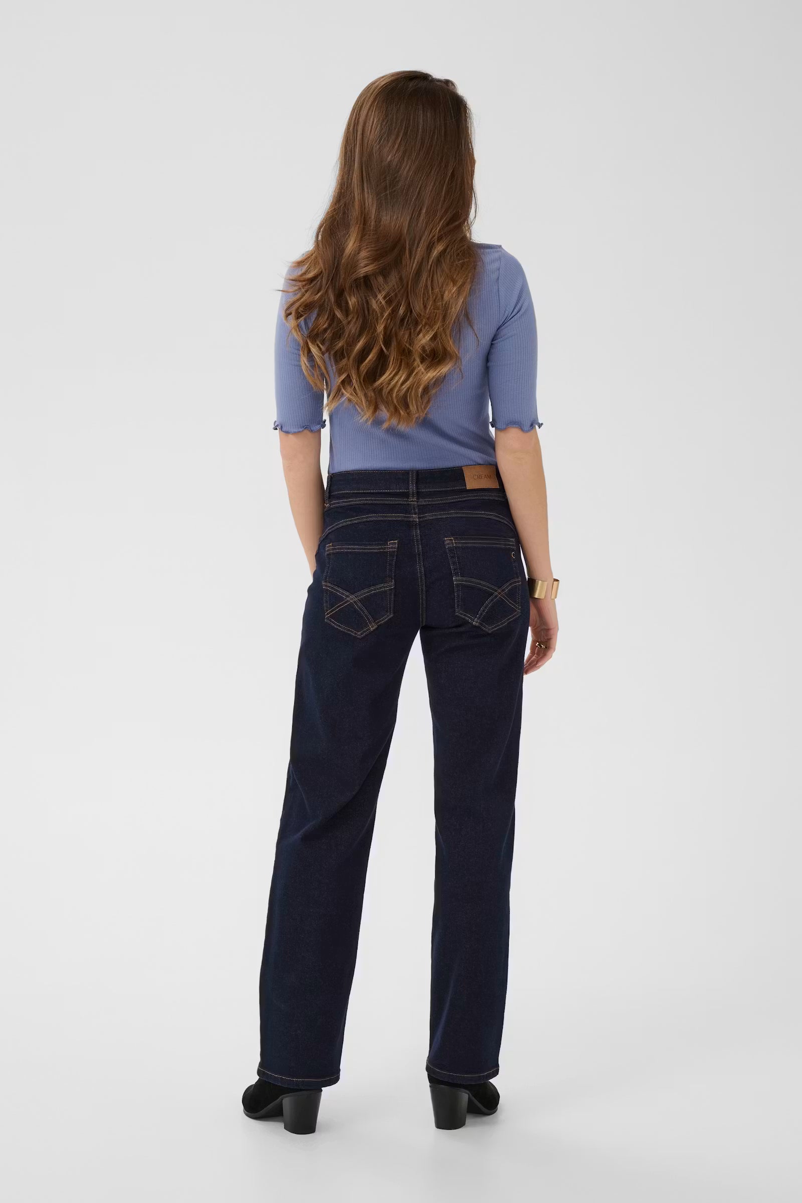 Cream jeans donker blauw model CRlone straight leg cape breton rinse blue