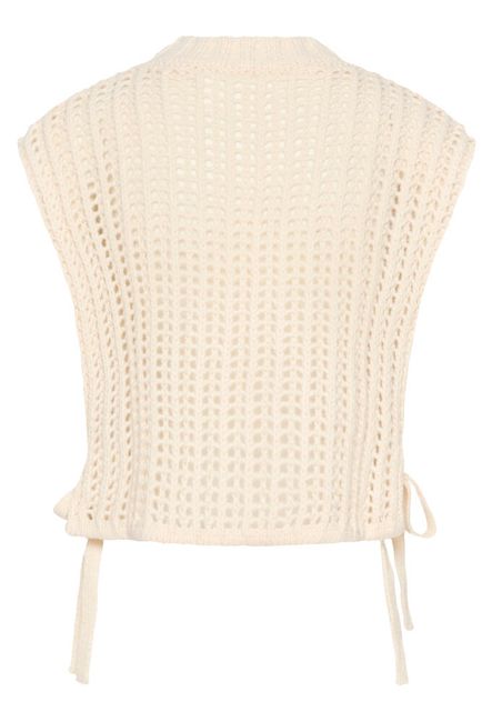 Cream spencer gehaakt beige model CRwullie knit slipover whisper white