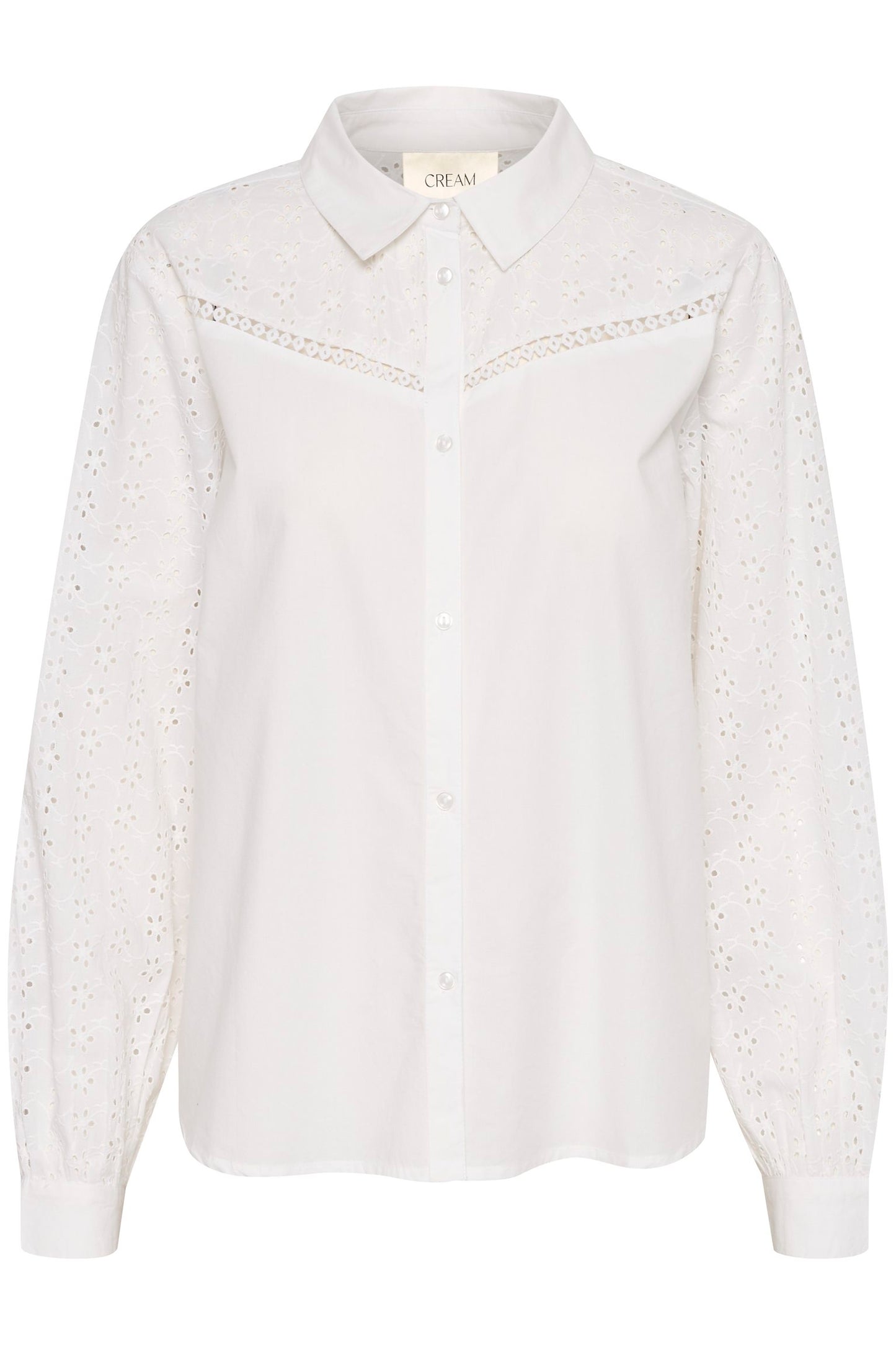 Cream blouse offwhite model CRNasley broderie