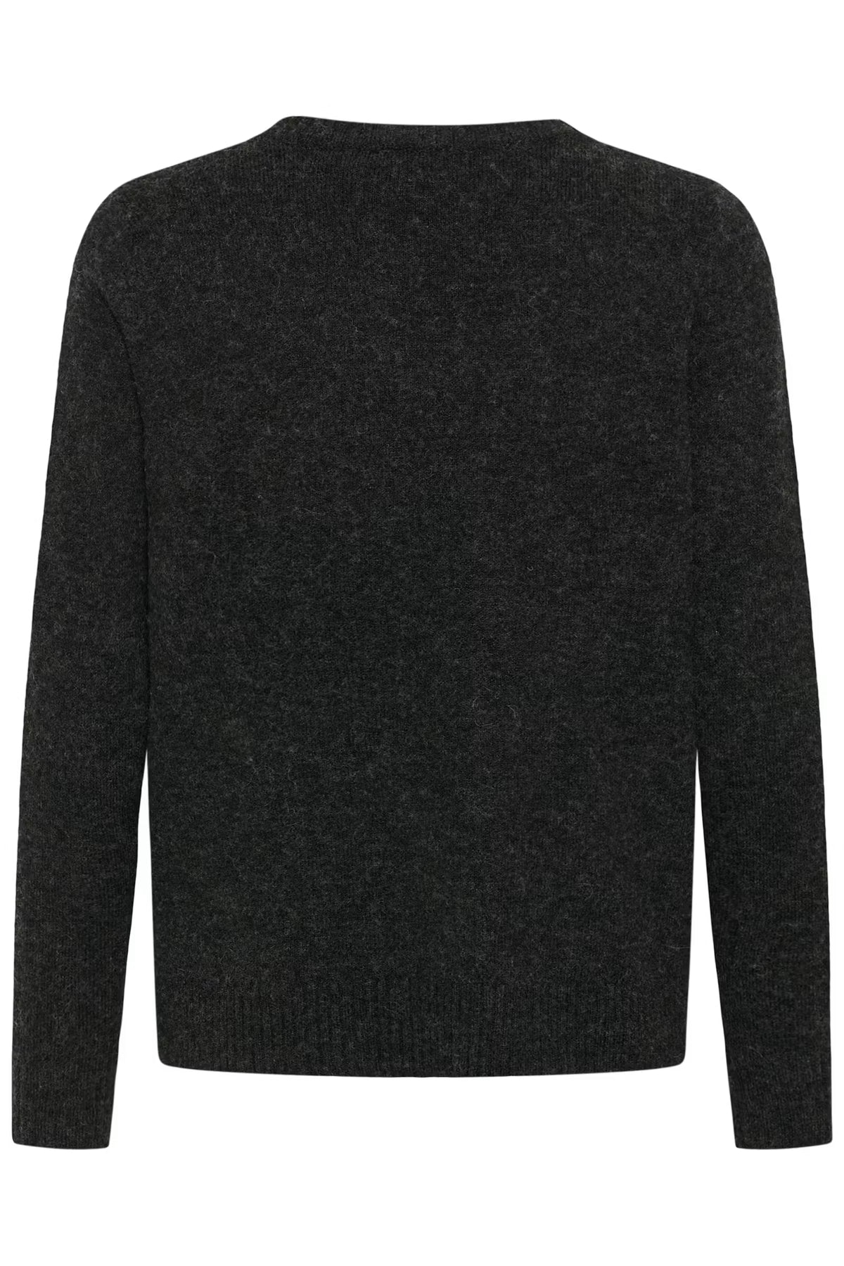 Cream trui zwart met bruine argyle print model CRhope knit pullover pitch black