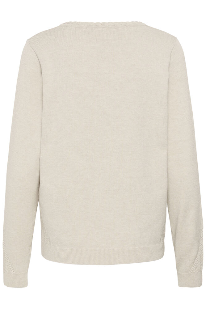 Cream trui beige zandkleur model CRdela knit pullover oat melange 