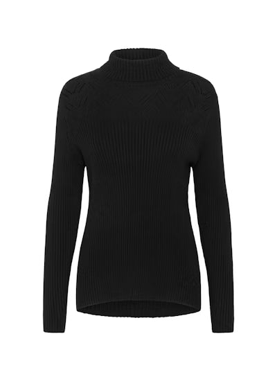Cream trui zwart slimfit CRdela rollneck pullover pitch black