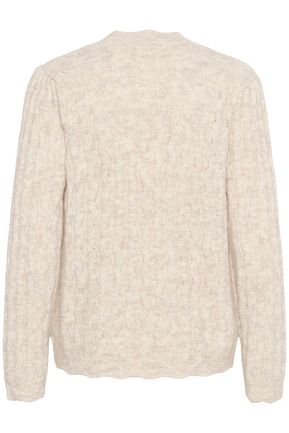 Cream vest beige model CRjunah cardigan oat melange