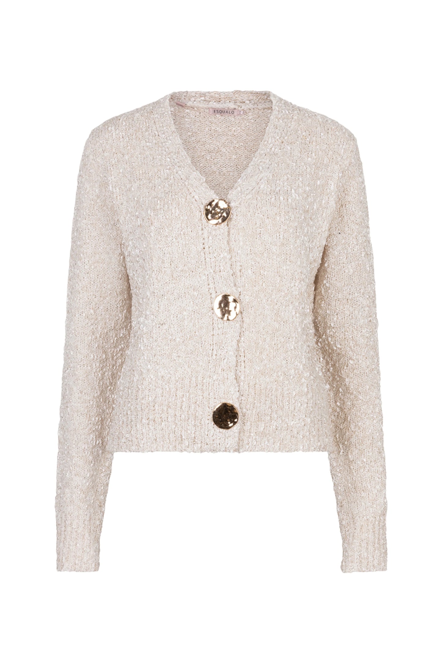 Esqualo vest offwhite fancy button F25.02538