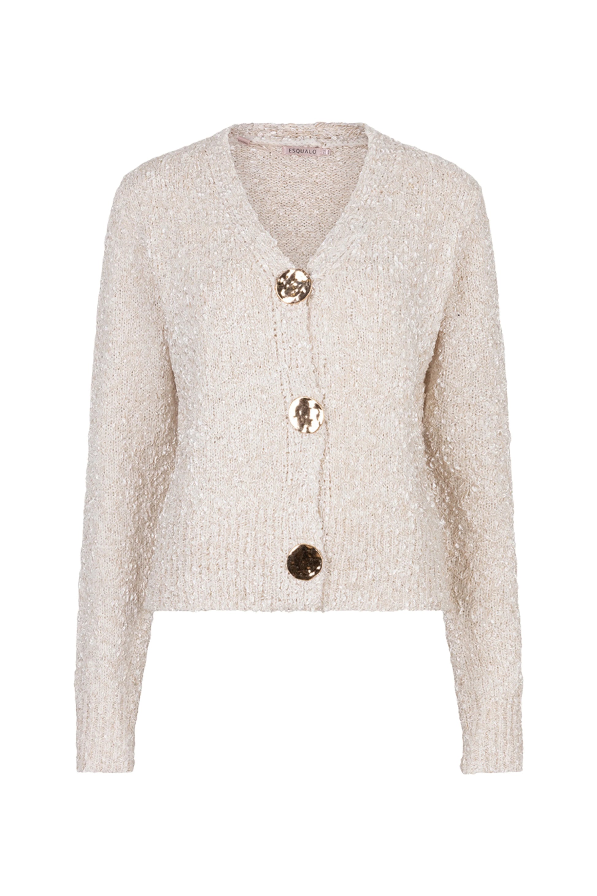 Esqualo vest offwhite fancy button F25.02538