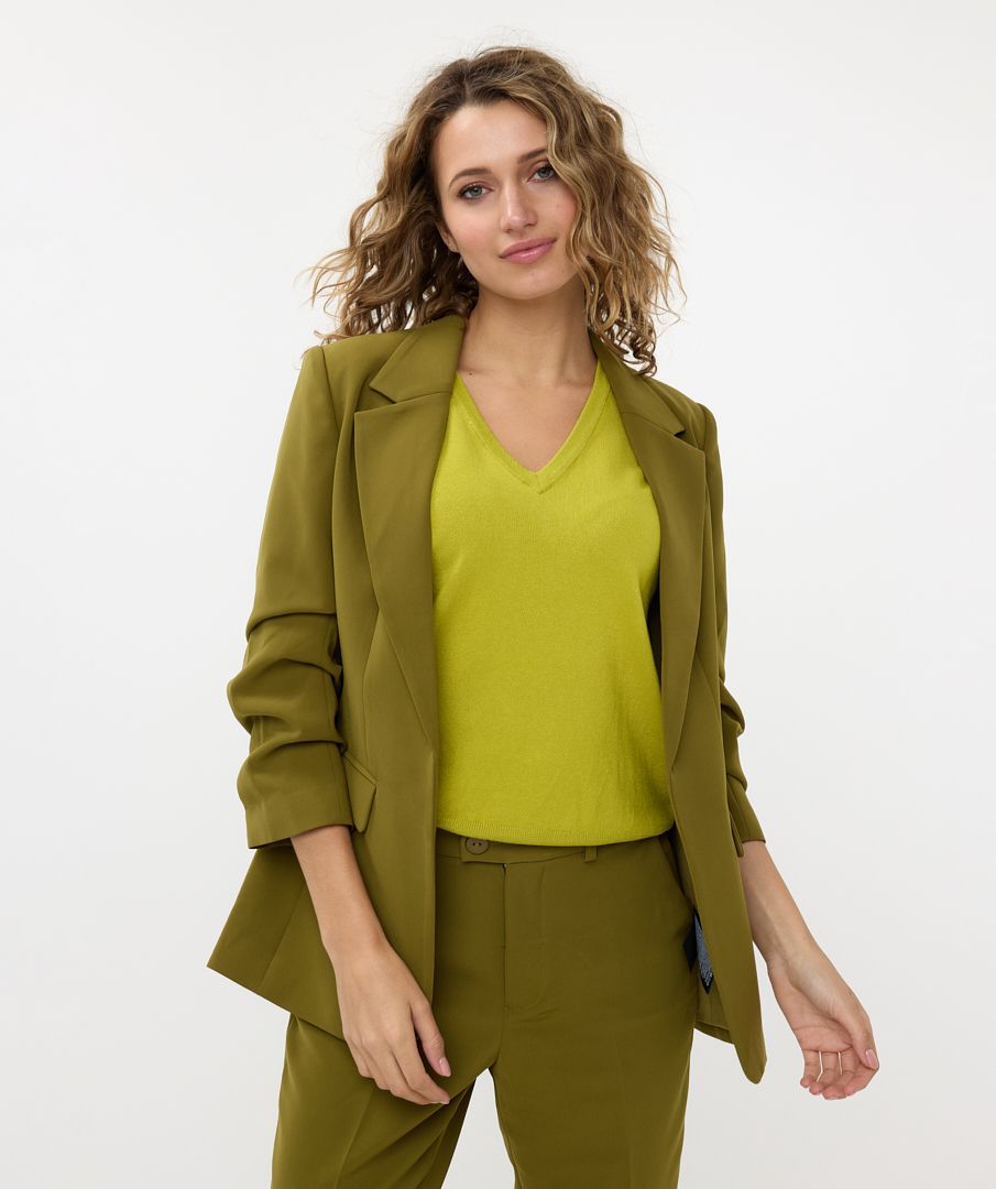 Esqualo Blazer groen gathered slve city