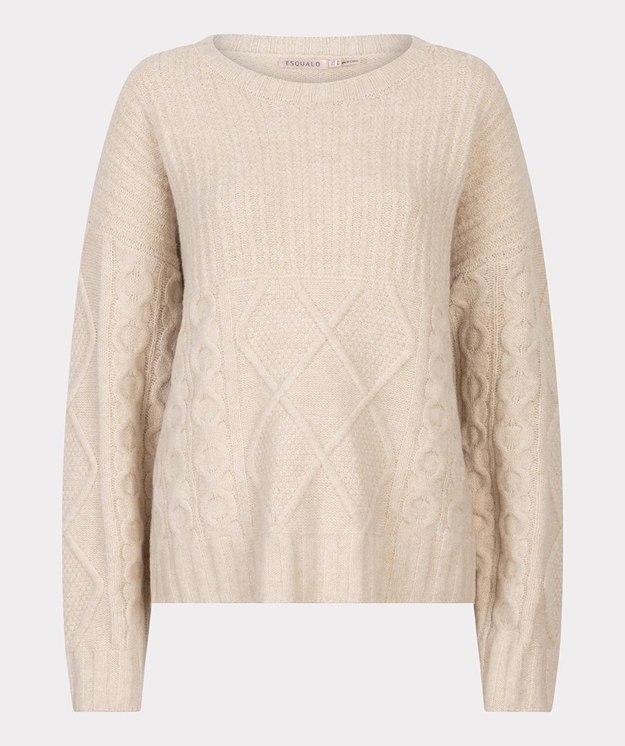 Esqualo trui beige melange sweater