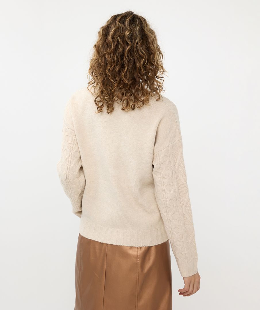 Esqualo trui beige melange sweater