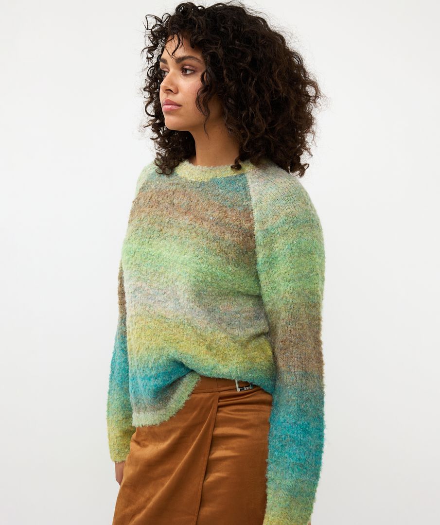 Esqualo trui groen model sweater multicolor