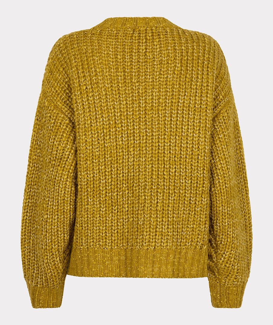 Esqualo vest groen met lurex model Oversize cardigan golden olive 