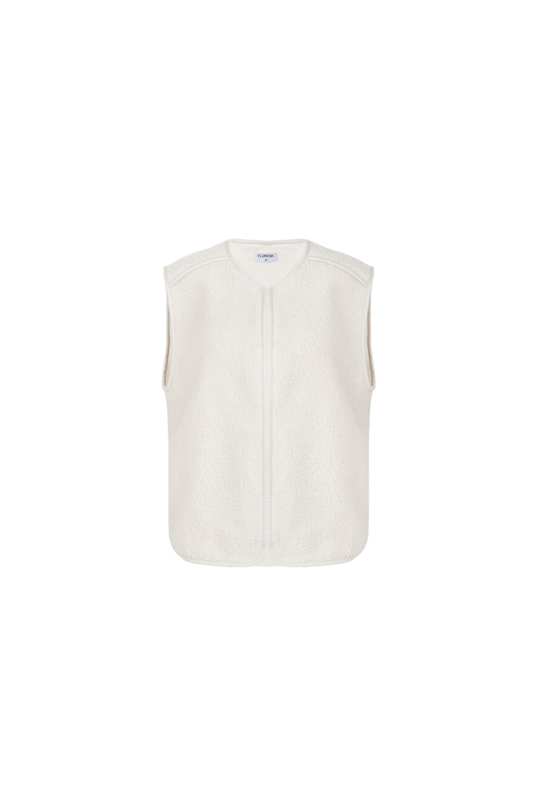 Fluresk gilet offwhite teddy model Seny