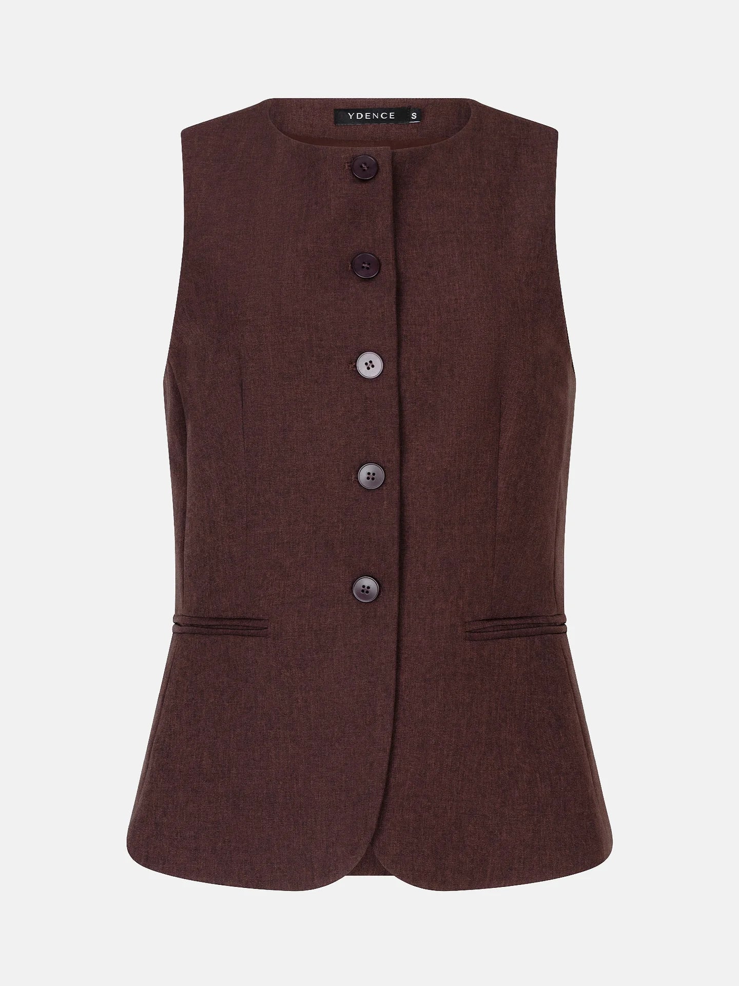 Ydence gilet bruin model Mellie brown