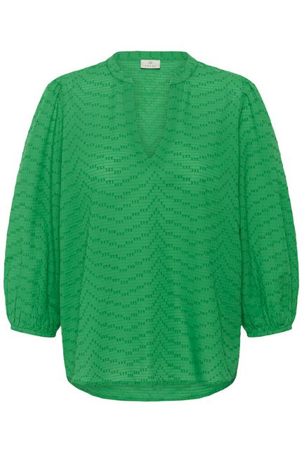 Kaffe blouse groen driekwart mouw model KApenelope bright green