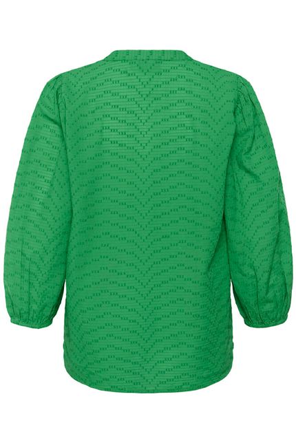 Kaffe blouse groen driekwart mouw model KApenelope bright green