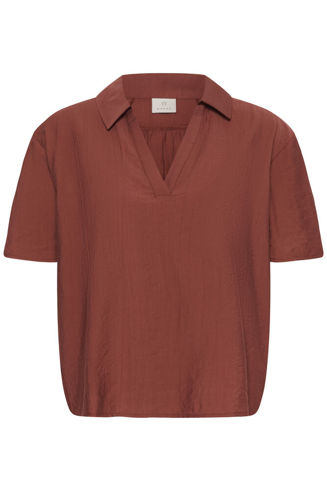 Kaffe blouse roest bruin model KAemily henna boxy fit