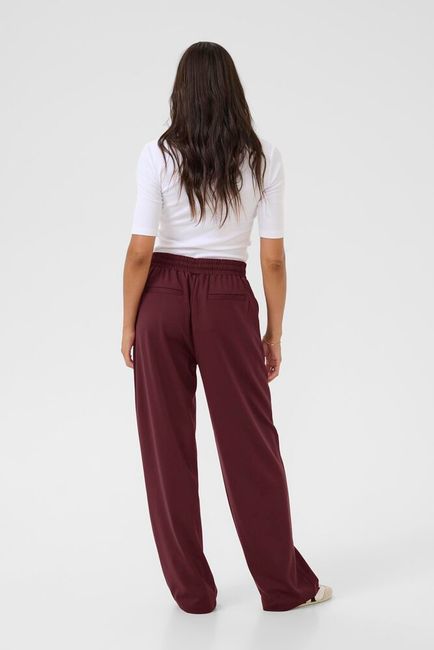 Kaffe broek bordeaux rood recht model KAjenny straight pants windsor wine