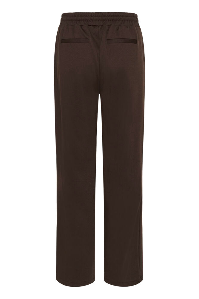 Kaffe broek donker bruin straight fit model KAjenny coffee bean