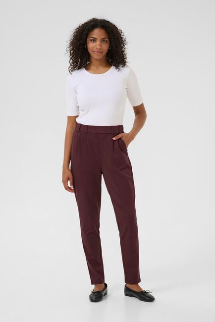 Kaffe broek bordeaux bruin model KAjenny fudge 