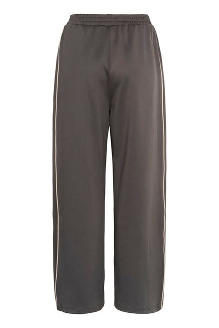 Kaffe broek donker grijs met streep model KAcory track pants black oyster