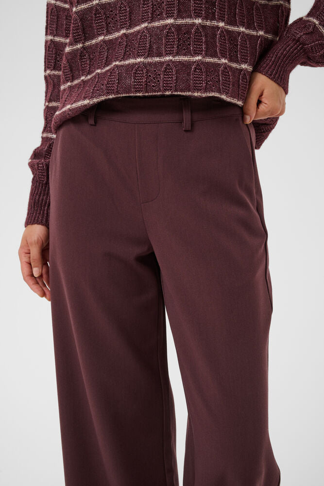 Kaffe broek bordeaux rood pantalon model KAvalley pants fudge