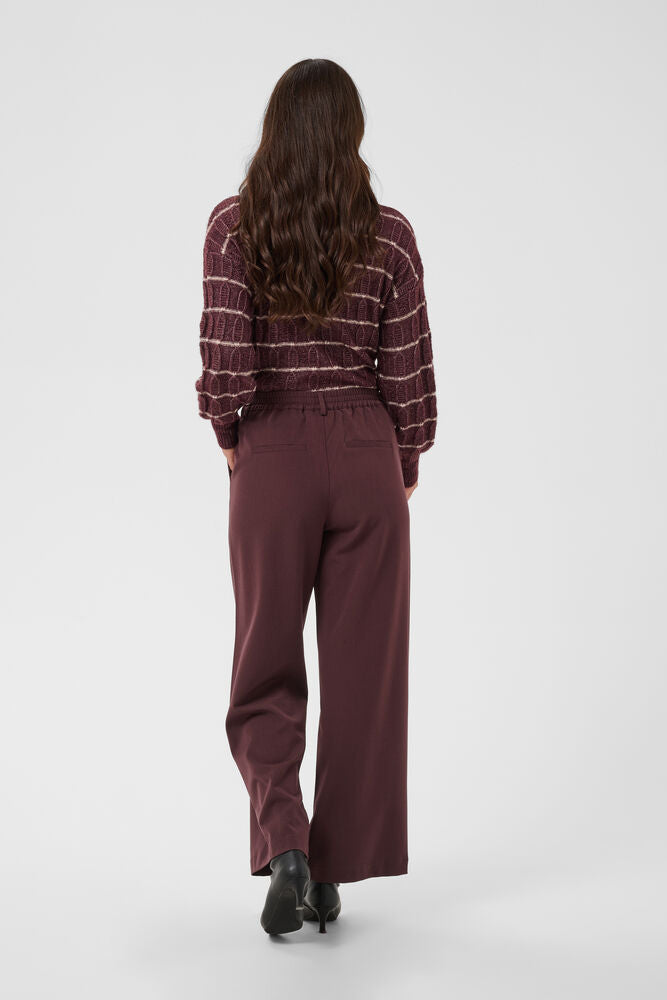 Kaffe broek bordeaux rood pantalon model KAvalley pants fudge