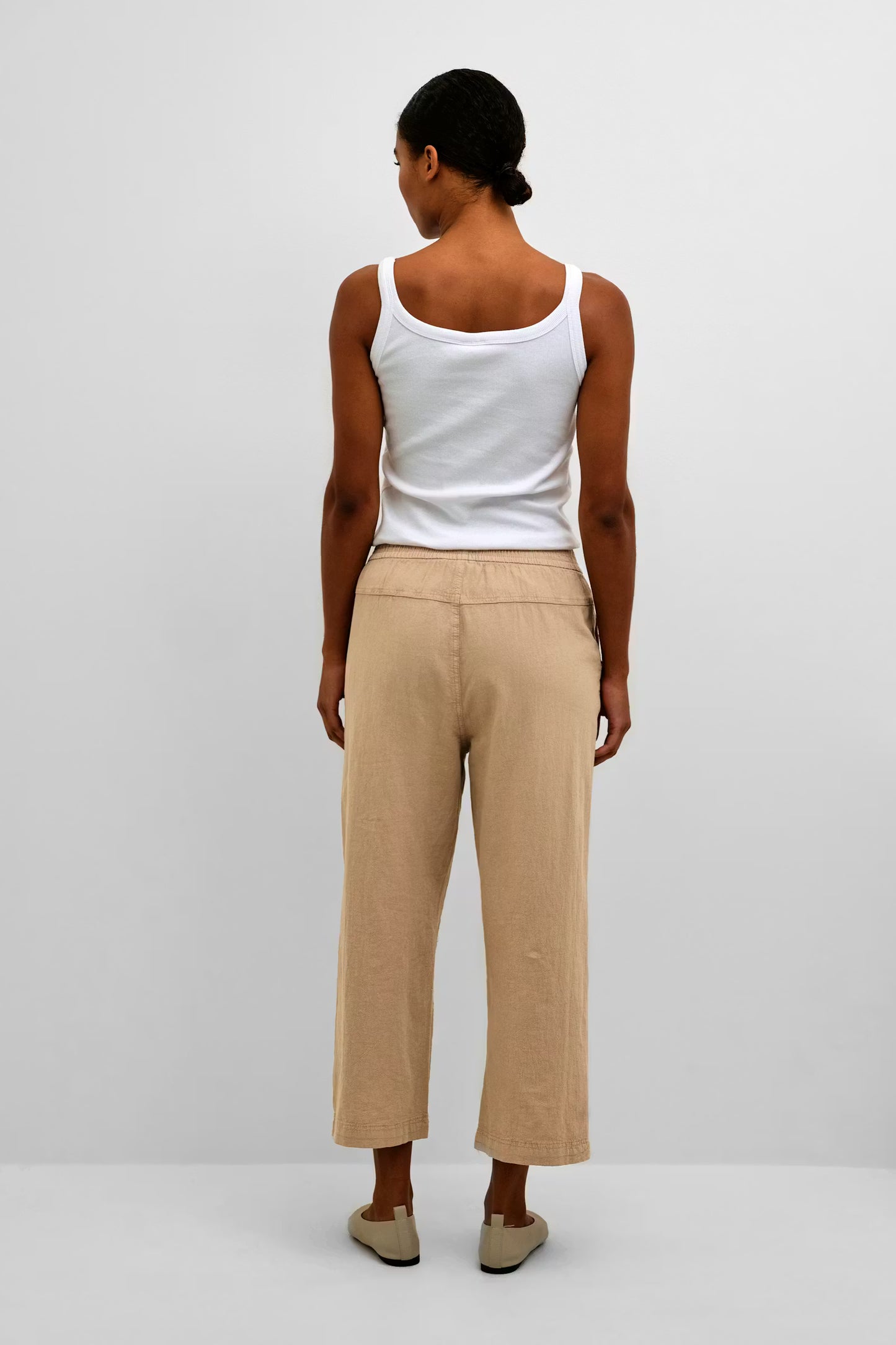 Kaffe broek camel zandkleur model KAnaya culotte pants classic sand