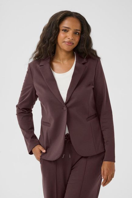 Kaffe Curve blazer kleur fudge bordeaux bruin model KCjenna