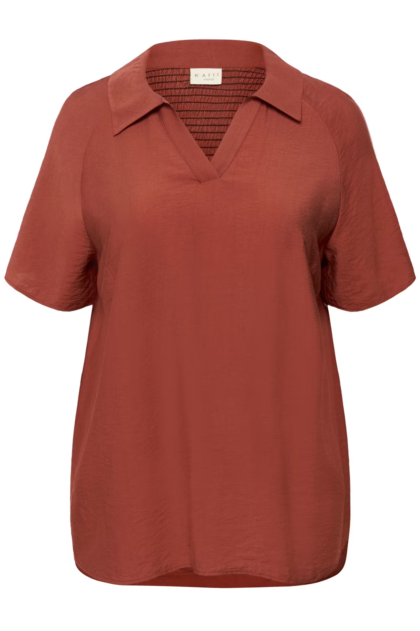 Kaffe Curve blouse roest bruin model KCemilia henna